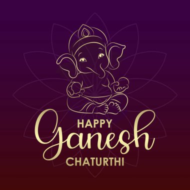 Mutlu Ganesh Chaturthi vektör sanat çizimleri