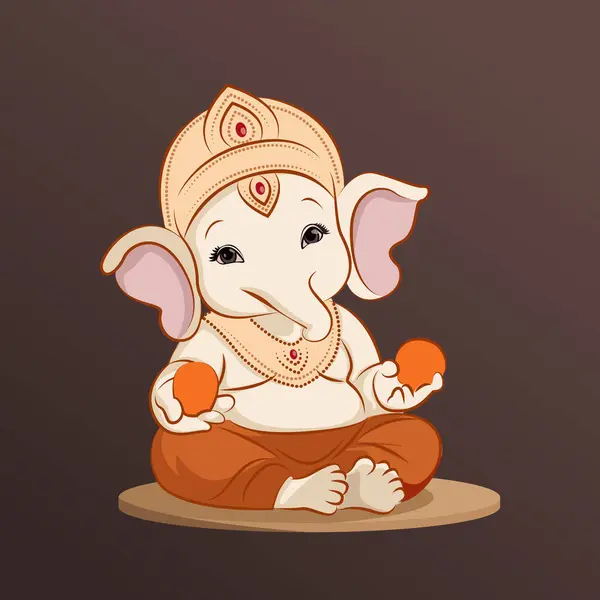 Bebek Ganesh vektör sanat çizimi