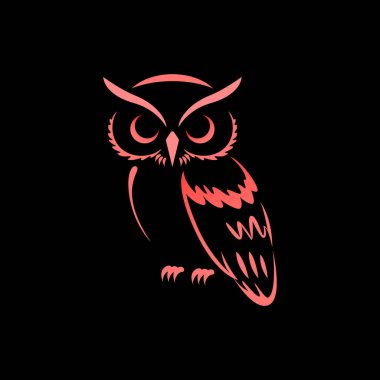 Baykuş Basit Tasarım Vektör Sanatı