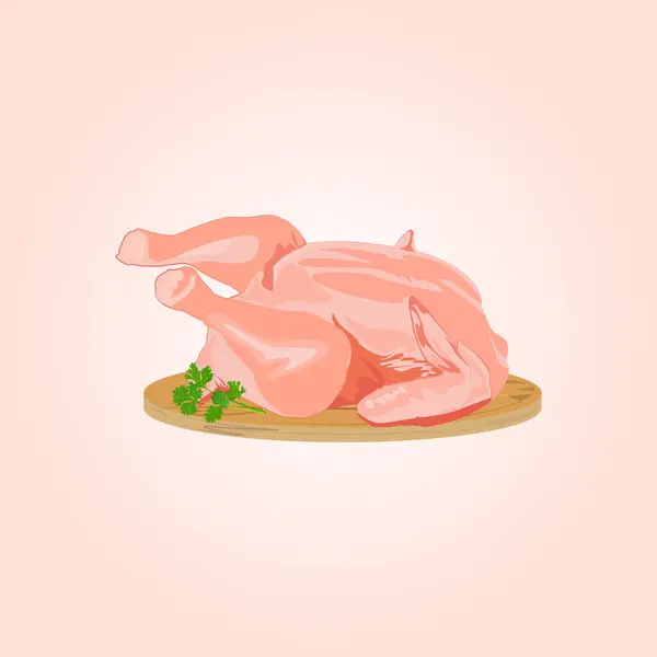 Tavuk Raw vektör illüstrasyonu