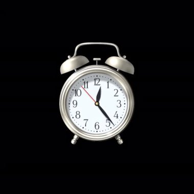 01.00 siyah zemin üzerindeki alarm saati