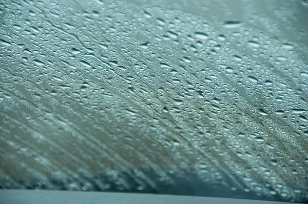 Wet Windshield Car Autumn Mood Abstract Soft Focus Photo Rainy — Stock Photo, Image