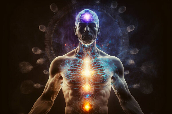 медитация и духовная практика, расширение сознания, чакры и активация астрального тела, мистическое вдохновение. Поколение AI.