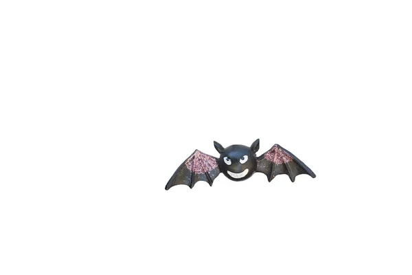 Figurine Toy Bat Halloween Decor Isolate White — Stock Photo, Image