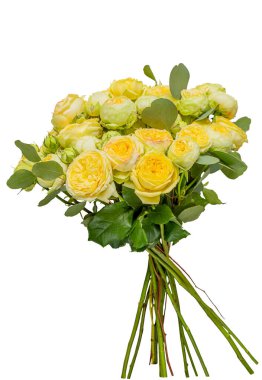  Soluk sarı şakayık desenli güller. Düğünler, doğum günleri ya da özel günler için zarif bir çiçek hediyesi..