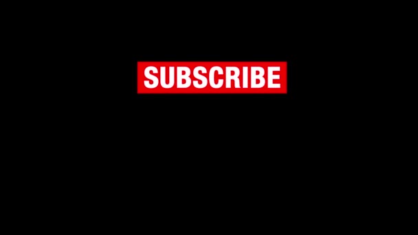 Анимация Подписки Лайков Обмена Кнопки Уведомлений Youtube Изолированные Прозрачном Фоне — стоковое видео