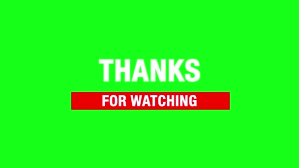 Спасибо Смотрели Подписаться Например Поделиться Вектором Анимации Зеленом Фоне Экрана — стоковое видео