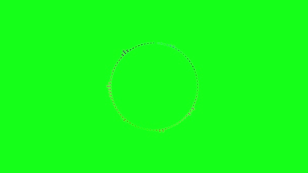 アニメーション ループ ミュージック波 プレビュー曲のためのサウンドイコライザーテンプレート 緑のスクリーンの背景で隔離されたグラフィックオーディオ周波数 — ストック動画