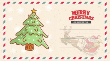 animasyon şablonu tasarımı mutlu noeller ve harf şablonuyla mutlu yıllar