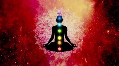 Zihinsel olarak açık ve duygusal olarak rahatlatıcı Zihin Odaklayıcı Animasyon. Uzay Ruhsal Meditasyonu, Pozitif Şifa Enerjisi, Kundalini, Çakra, Aura