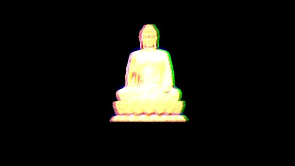 Ψυχαγωγία Διαλογισμού Του Βούδα Θετική Θεραπευτική Ενέργεια Chakras Aura Της — Αρχείο Βίντεο