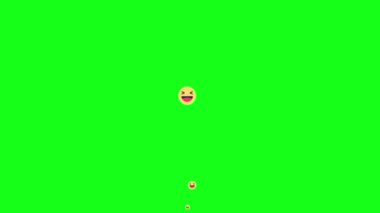 kahkaha yüz emoji sosyal medya canlı yayın tarzı canlandırma simgesi patlama yeşil ekran arkaplan _ 1