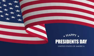 Amerika Birleşik Devletleri bayrağını sallayarak Başkanlar Gününüz kutlu olsun..
