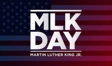 Amerikan Bayrağı ile MLK Günü Arkaplan Tasarımı.