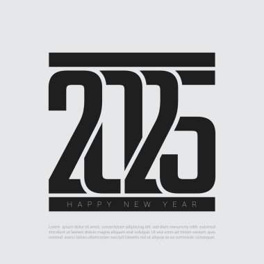 2025 Mutlu Yıllar logosu metin tasarımı.