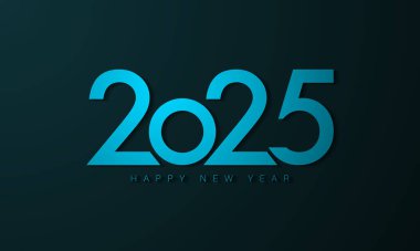 Mutlu yıllar 2025 metin tasarımı.