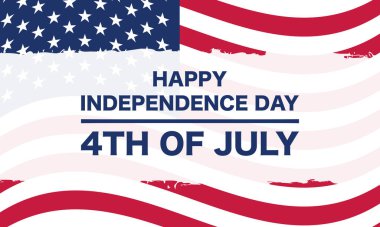 4 Temmuz. ABD Bağımsızlık Günü kutlaması. Pankart, poster, tebrik kartı..