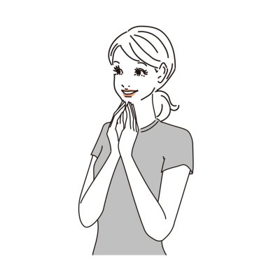 Çeşitli ifadelere sahip zarif kadın üst vücudu çeşitli ifadelere sahip stil sahibi kadın üst vücudu