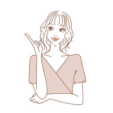 Çeşitli ifadelere sahip zarif kadın üst vücudu çeşitli ifadelere sahip stil sahibi kadın üst vücudu