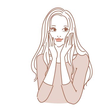 Çeşitli ifadelere sahip zarif kadın üst vücudu çeşitli ifadelere sahip stil sahibi kadın üst vücudu