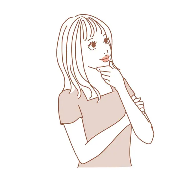 Çeşitli ifadelere sahip zarif kadın üst vücudu çeşitli ifadelere sahip stil sahibi kadın üst vücudu