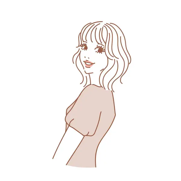 Çeşitli ifadelere sahip zarif kadın üst vücudu çeşitli ifadelere sahip stil sahibi kadın üst vücudu