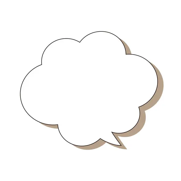 Bulut şeklinde renkli ve şirin bir konuşma balonu.