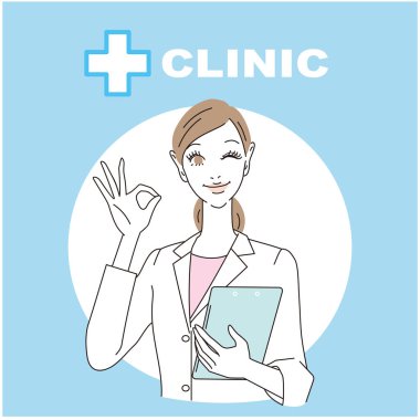 Çeşitli ifadelere sahip kadın doktor üst vücudu