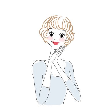 Çeşitli ifadelere sahip zarif kadın üst vücudu çeşitli ifadelere sahip stil sahibi kadın üst vücudu