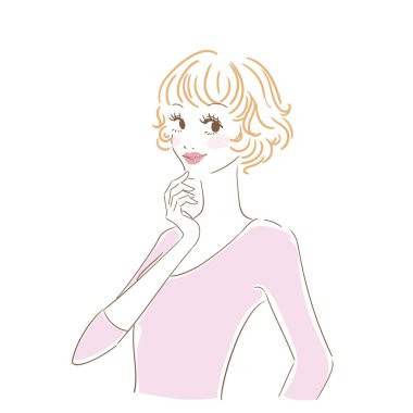 Çeşitli ifadelere sahip zarif kadın üst vücudu çeşitli ifadelere sahip stil sahibi kadın üst vücudu