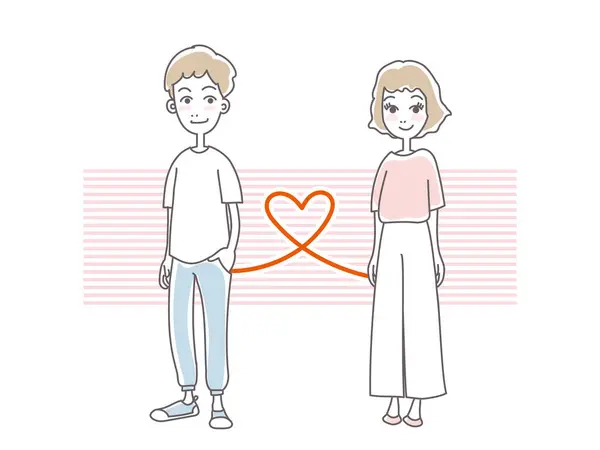 Différentes Formes Amour Partenaires Heureux — Image vectorielle