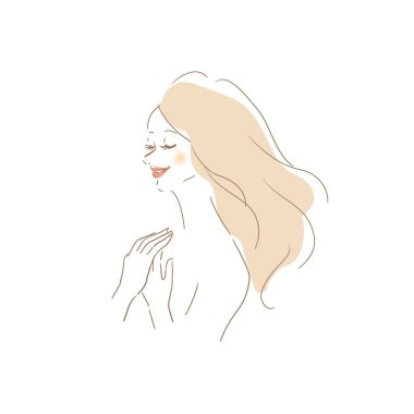 Çeşitli ifadelere sahip zarif kadın vücudu.