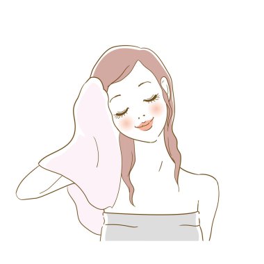 Saçlarıyla ilgilenen bir kadının hayal ürünü.