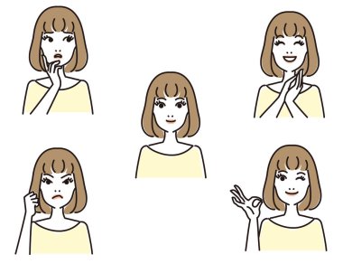 Modaya uygun kadın ifadesi.