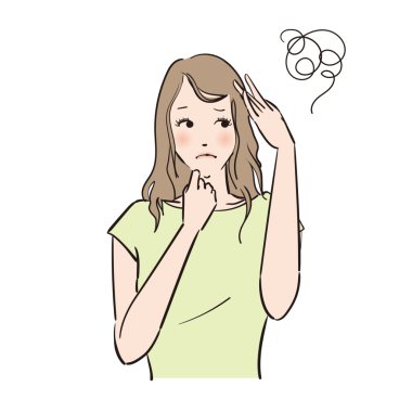 Uzun saçlı güzel bir kadın saç problemlerinden muzdarip.