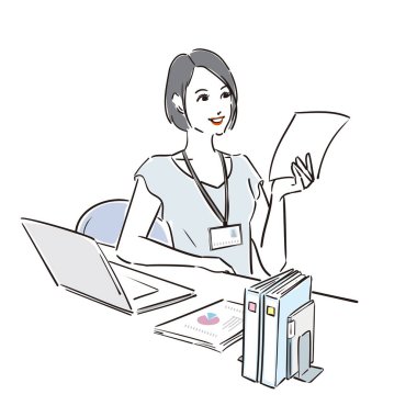 Masa başı işi yapan kıdemli kariyer kadını.