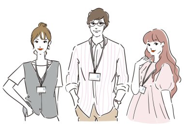 Kullanışlı kişi seti illüstrasyonu