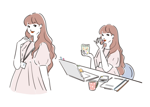 Kıvırcık saçlı, sevimli bir iş kadını.