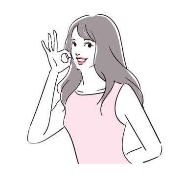 Manken gibi uzun saçlı güzel bir kadın.