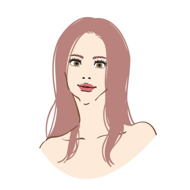 Moda modeli gibi güzel bir kadın yüzü