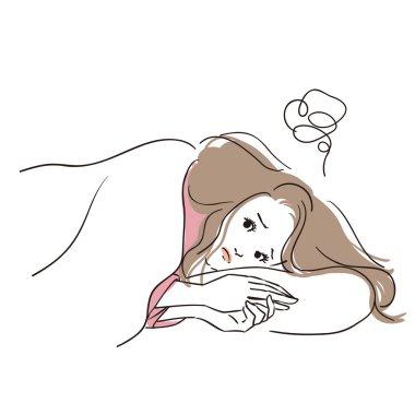 O kadar çok endişesi olan bir kadın ki uyuyamıyor.