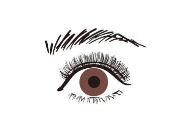 Kirpik uzantıları Sahte kirpikler Resim çizimi