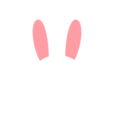 Basit Tavşanlı Mutlu Paskalyalar Kartı