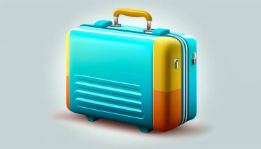 Large travel bag on wheels isolated, travel concept.