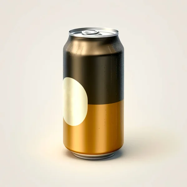 Lata Lata Para Cerveja Refrigerante Fundo Branco Isolado — Fotografia de Stock