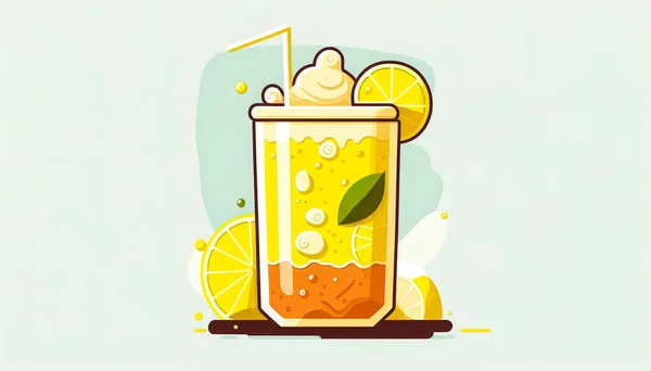 Glass Lemonade Fresh Lemon Isolated Refreshing Summer Drink — Stock Photo, Image