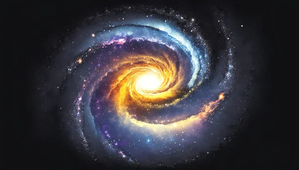 Реалистичная Спиральная Галактика Звездами Звездами Звездной Пыли Космической Галактики Использован — стоковое фото