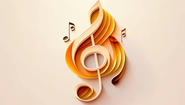 Clave Triple Signo Creativo Concepto Creatividad Musical — Foto de Stock