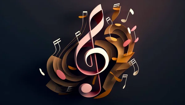 Texture Treble Clef Dark Background Isolated Concept Musical Creativity — Stock Photo, Image