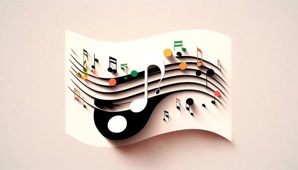 Music Staff Notes Concept Musical Creativity — Stock Photo, Image